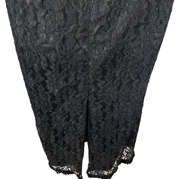 Liz Claiborne Halter Vintage Square Neck Lace Midi Formal Dress Whimsigoth 6 P - Picture 11 of 15